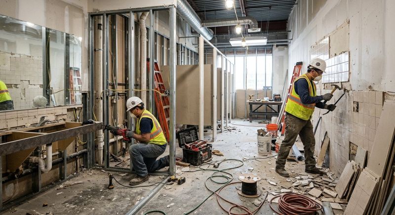Office Restroom Renovation in Denver County, CO