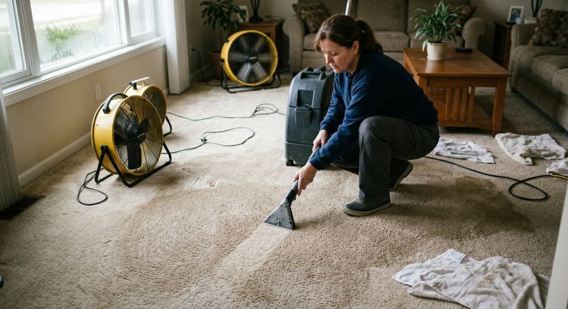 Wet Carpet Drying in Santa Rosa, CA