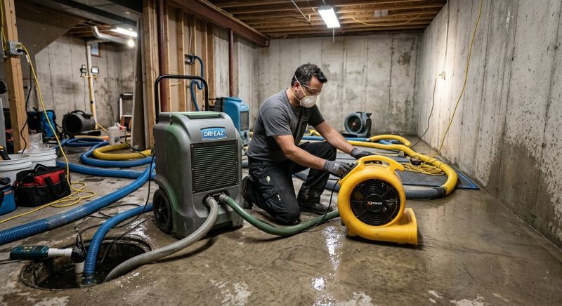 Basement Drying in Napa, CA