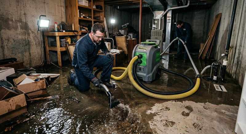 Basement Water Extraction in Wilmington, NC