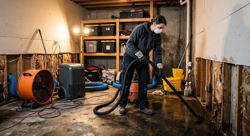 Basement Water Mitigation in Wilmington, NC