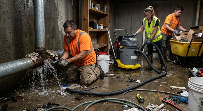 Burst Pipe Cleanup in Napa, CA