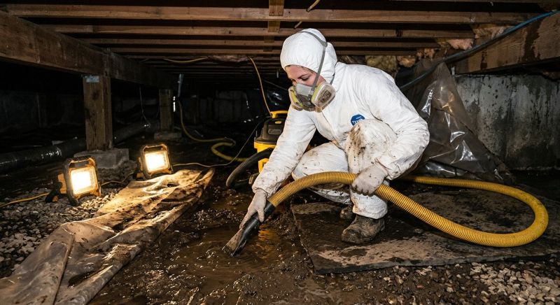 Crawl Space Water Remediation in Wilmington, NC