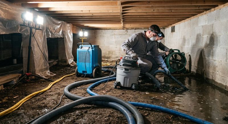 Crawlspace Water Restoration in Wilmington, NC