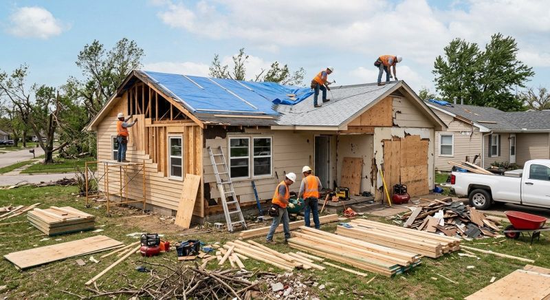 Tornado Damage Repair in Overland Park, KS